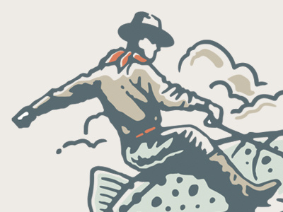 Rodeo Trout branding design graphic design illustration logo logo design lowbrow vector