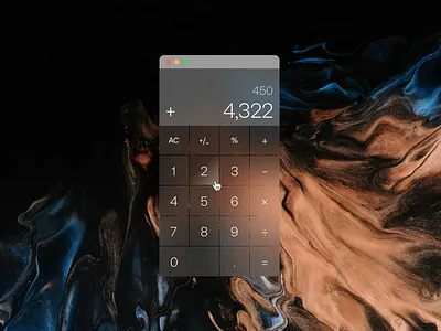 Calculator - #4 Design Challenge 004 concept daily ui fluent design glassmorphism ui ui challenge uidesign uidesigner userinterface