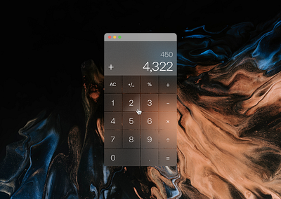 Calculator - #4 Design Challenge 004 concept daily ui fluent design glassmorphism ui ui challenge uidesign uidesigner userinterface