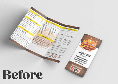 Nino's Southern Sides Menu "Refresh" adobe before and after branding design graphic design menu design photoshop refresh update