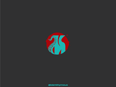 Kraken + K Logo brand branding design graphic design illustration k k logo kraken logo logofolio sea vector