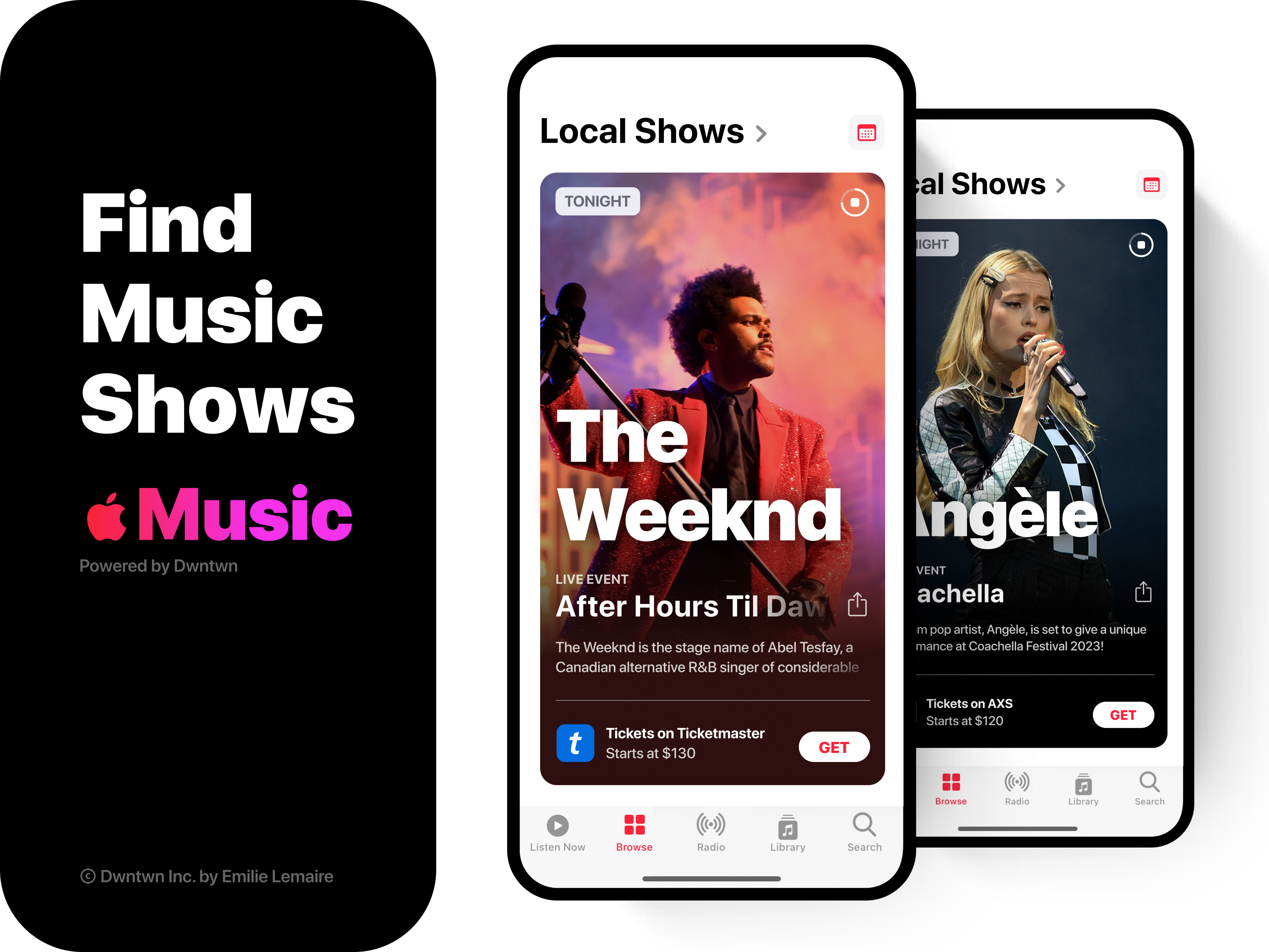 Example of Concept | Apple Music powered by Dwntwn Inc.