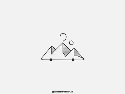 Clothes Hanger Mountain Logo brand branding clothes design graphic design hanger illustration logo logofolio mountain vector