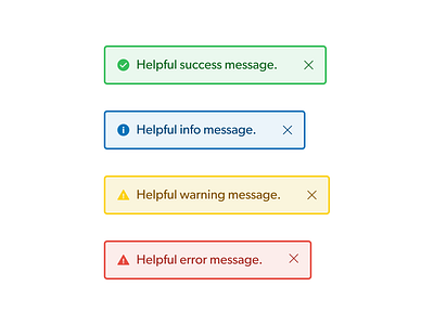 Alerts Components alert app branding design dismiss error graphic design icon info message notification product product design success toast typography ui ux warning web design