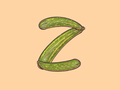 36 Days of Type: Zucchini 36 days of type art calabacita calabaza drawing illustration logo vegetal vegetarian veggie z zucchini
