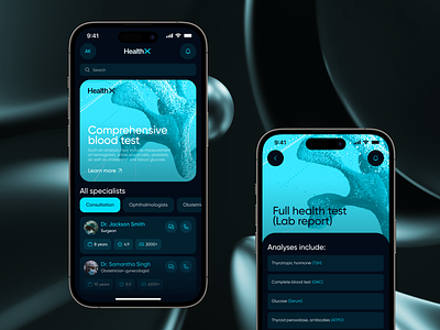 Health X® - Medical mobile app / Doctor profile / Healthcare app development doctor app doctor profile fulcrum gradient health app healthcare marketplace med app med tech medical medical care mobile product trend ui ux web web design web design agency