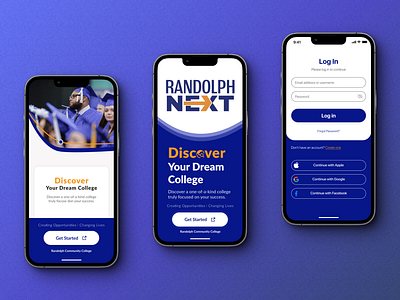 College App UI designs for the Splash Screen and Login Screen android college college app design education fresh ios login screen new splash screen ui ui ux ux