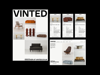 Vinted | Antique Furniture UI Exploration branding design graphic design ui