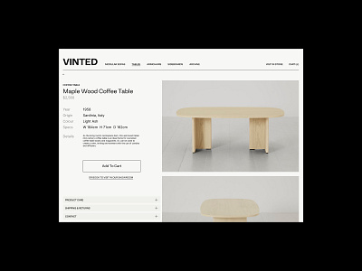 Vinted | Antique Furniture UI Exploration branding design graphic design typography ui