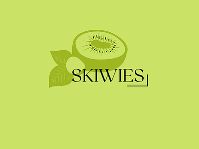 Kiwi logo and text for designs Royalty Free Vector Image