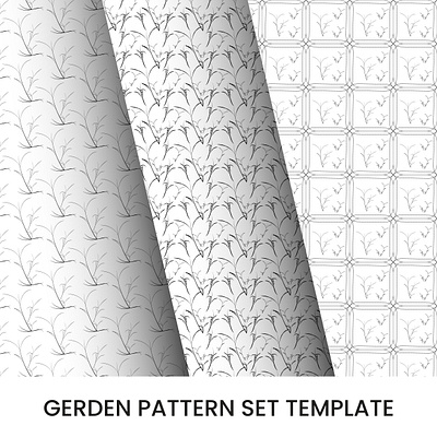 Garden grass pattern set design fabric garden nature pattern