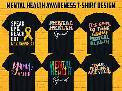 Mental Health Awareness | Mental Health Matters T-Shirt Design amazon merch custom design design designs etsy shirt illustration logo mental health mental health awareness month mental health awareness shirt mental health matters shirt merch by amazon minhajgraphix shirt t shirt design tees tshirt tshirtdesign tshirts ui