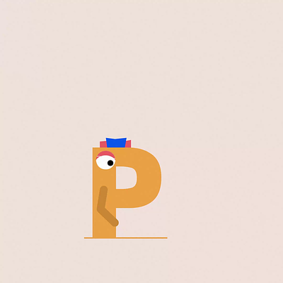 Lettre P 2d 36 days of type alphabet animation loop motion design motion graphics typography