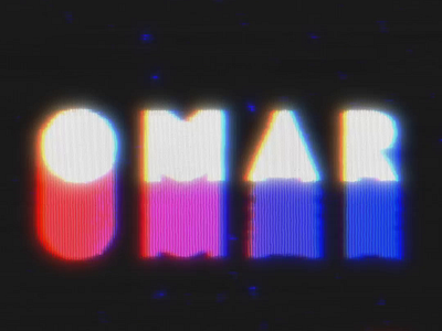 OMAR COMING - Text Animation animation mograph motion design motion graphics omar omarlittle textanimation typeanimation vhs