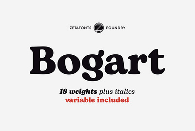 Bogart - 28 Fonts logo font magazine