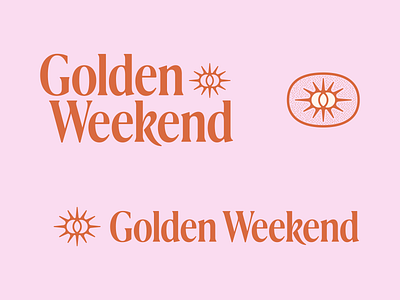 Golden Weekend branding logo logo design relaxed retro summer sun typography weekend