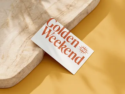 Golden Weekend branding business card logo logo design minimal summer sun typography