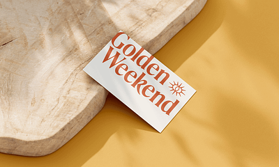 Golden Weekend branding business card logo logo design minimal summer sun typography