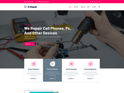 Mobile, computer repair website template computer repair figma design landing page design mobile repair mobile servicing repair website ui design ui ux web design website website design