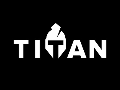 Titan - Custom Wordmark brand branding design fighter gladiator graphic design helmet logo logotype roman rome t titan vector wordmark