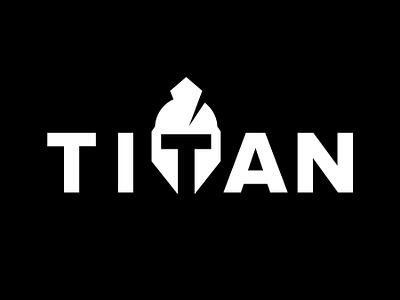 Titan - Custom Wordmark brand branding design fighter gladiator graphic design helmet logo logotype roman rome t titan vector wordmark