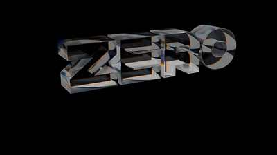 Zero letter Glass Dispersion 3d blender design figma motion graphics ui zero
