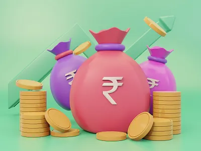 Money bag - 3D illustration 3d animation blender finance illustration ui