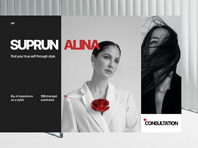 Revealing True Identity Through Style Stylist Landing Page design figma landing page ui ux