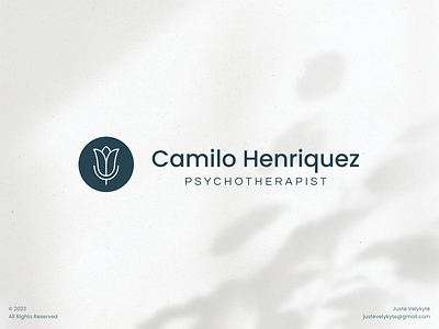 CAMILO'S THERAPY | LOGO PROPOSAL branding businesscards chile design graphic design illustration justevelykyte lapageria logo psychologist psychology psychotherapist psychotherapy