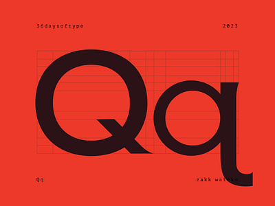 36 days of type: Qq 36daysoftype bold font glyph graphic design letter q modern sans serif type typography zakk waleko