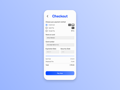 Checkout Payment design ui ux