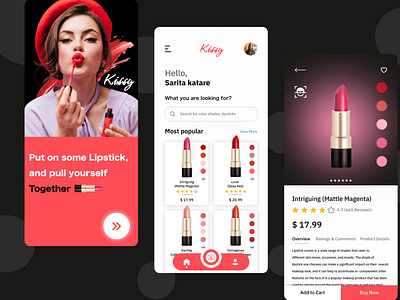 Kissy Lipstick - Mobile Design daily ui dailyui dashboard design graphic design icon interface ios landingpage logo mobile mobile app design product design simple typography ui ui design ux website website design