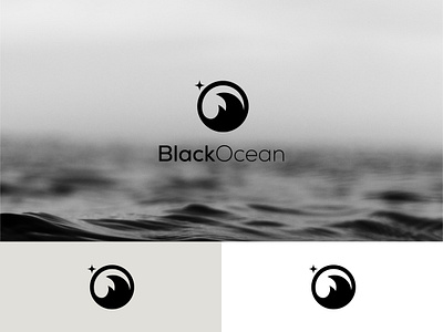 Black Ocean logo design.. black sea graphic design
