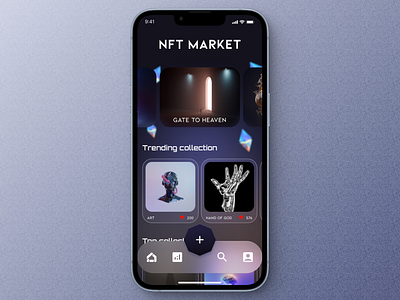 Dark theme NFT trading app app design design nft app ui ui design