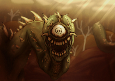 Worm amateur art character design creature creepy digital art illustration monster scary