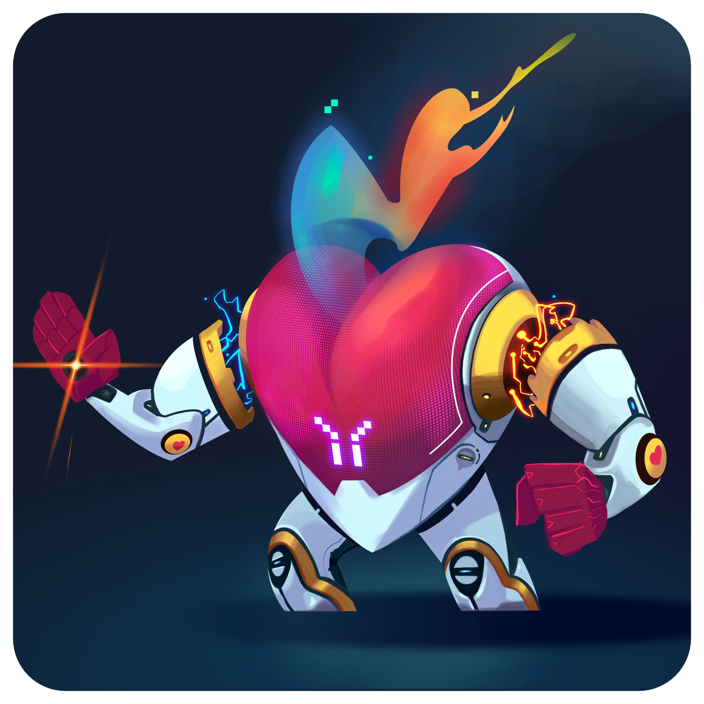 HeartBot Radthousand! characterdesign conceptart illustration robot