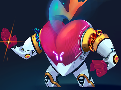 HeartBot Radthousand! characterdesign conceptart illustration robot