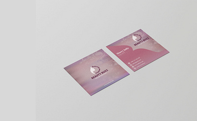 Square Business card design beauty branding business card concept creative custom design design graphic design simple square business card vector