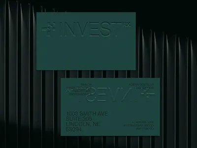 InvestRX | Business Card advisor app application brand branding business card design invest logo logo design luxury management minimal money platfrom simple tech upscale wealth