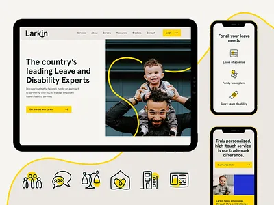 Larkin b2b b2bwebsite branding ui web design