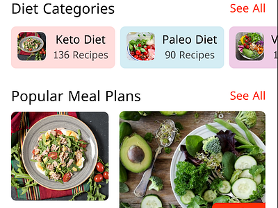 Diet App app designe diet diet app keto diet mobile app online diet ui ux