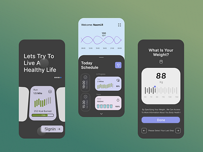 Healthy App design design ui ux web design