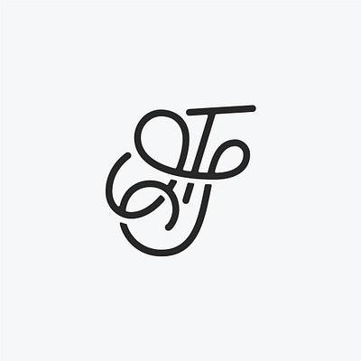 The Organized Stoner Script Monogram Design brand brand design branding custom lettering identity lettering logo logo design minimal monogram monoline retro script typography vintage