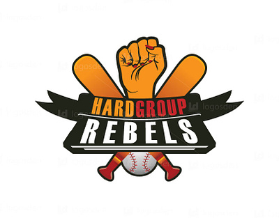 Female baseball team logo sports