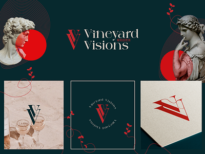 Vineyard Visions Branding branding business creative creativity design dribbble graphic design logo logos loogos typography vector wine branding