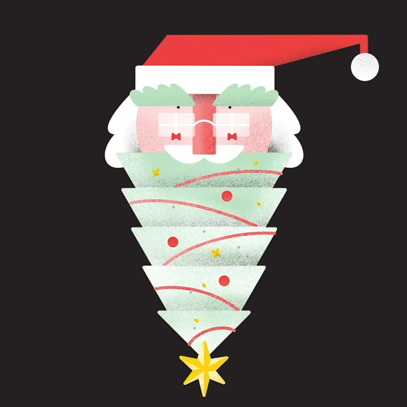 Santa GIF animation illustration