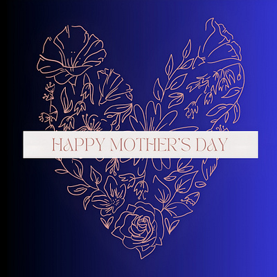 Mother's Day vector greeting card. Elegant heart design design flower heart elements gradient background graphic design happy mother day illustration typography vector