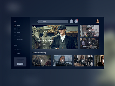 Streaming concept graphic design netflix peaky blinders platform popcorn services streaming streaming service tv ui uidesign ux uxdesign webdesign