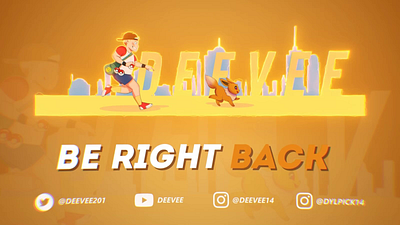 Be right back screen 2d art branding design fiverr graphic design illustration logo ui vector