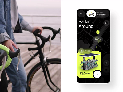 Bike Spot - Bike Parking Spots animation app app design bike cycling gps ios map mobile parking sustainable transportation urban uxdesign
